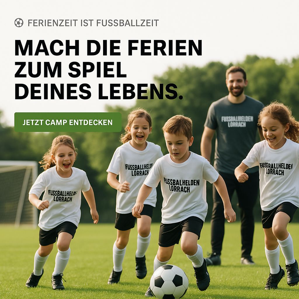 Fußballcamp Lörrach – Kinder beim Feriencamp der Fußballhelden